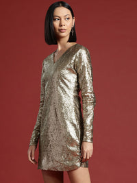 all about you Sequin Embellished Sheath Mini Dress