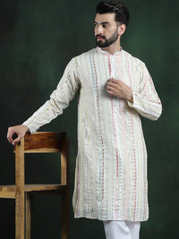 SOJANYA LUXE Cermin Sulam Karya Georgette Straigth Kurta