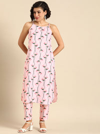Anouk Women Floral Printed Kurta with Trousers
