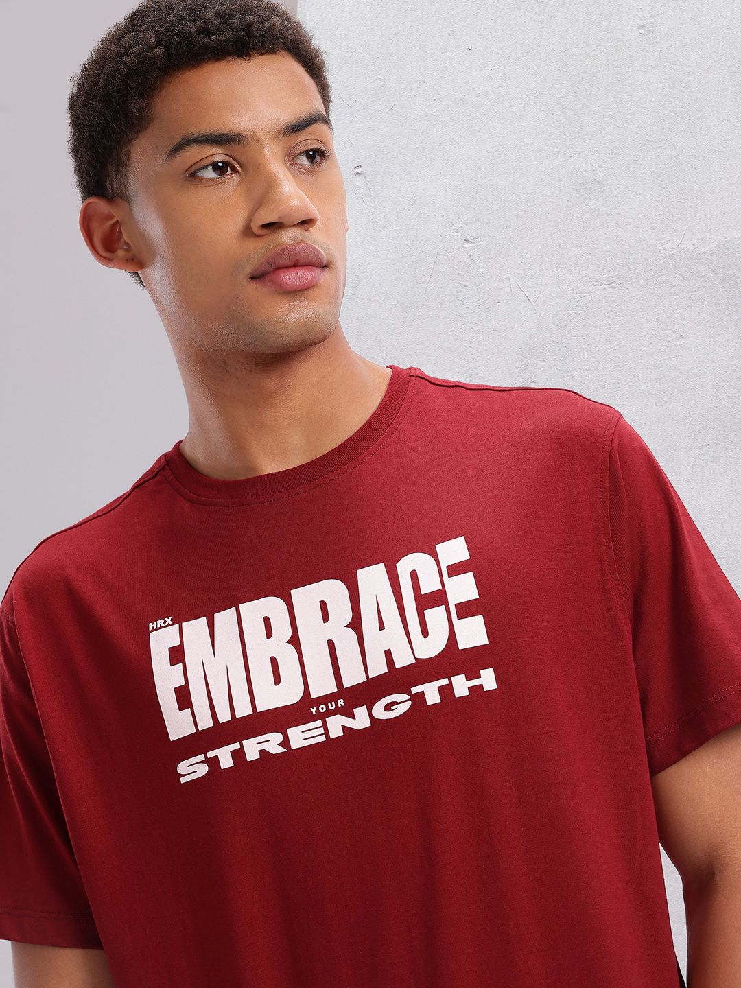 HRX by Hrithik Roshan Typography Printed Relaxed Fit Training T-shirt