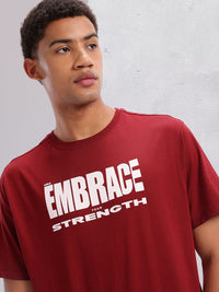 HRX by Hrithik Roshan Typography Printed Relaxed Fit Training T-shirt