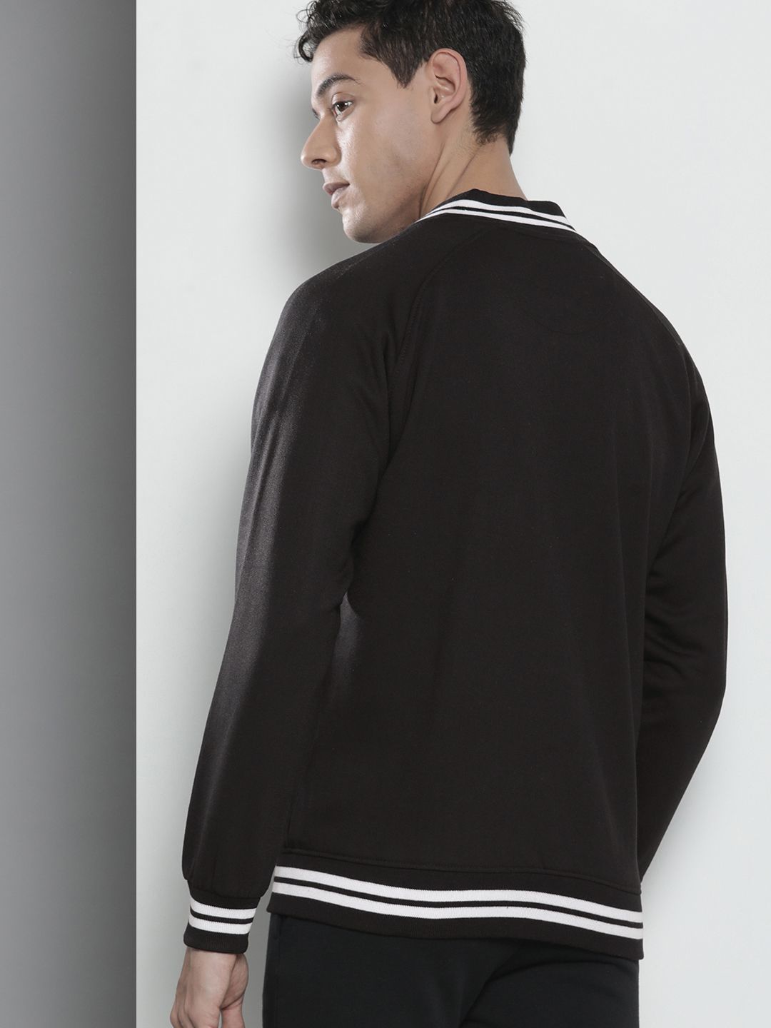 The Indian Garage Co Men Black Solid Sweatshirt