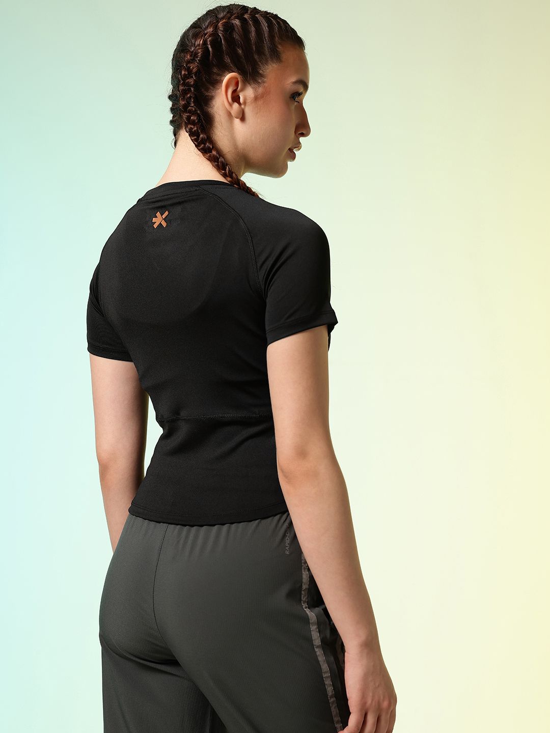 HRX by Hrithik Roshan ACTIVE-GODDESS Slim Fit Rapid Dry Training Crop T-shirt