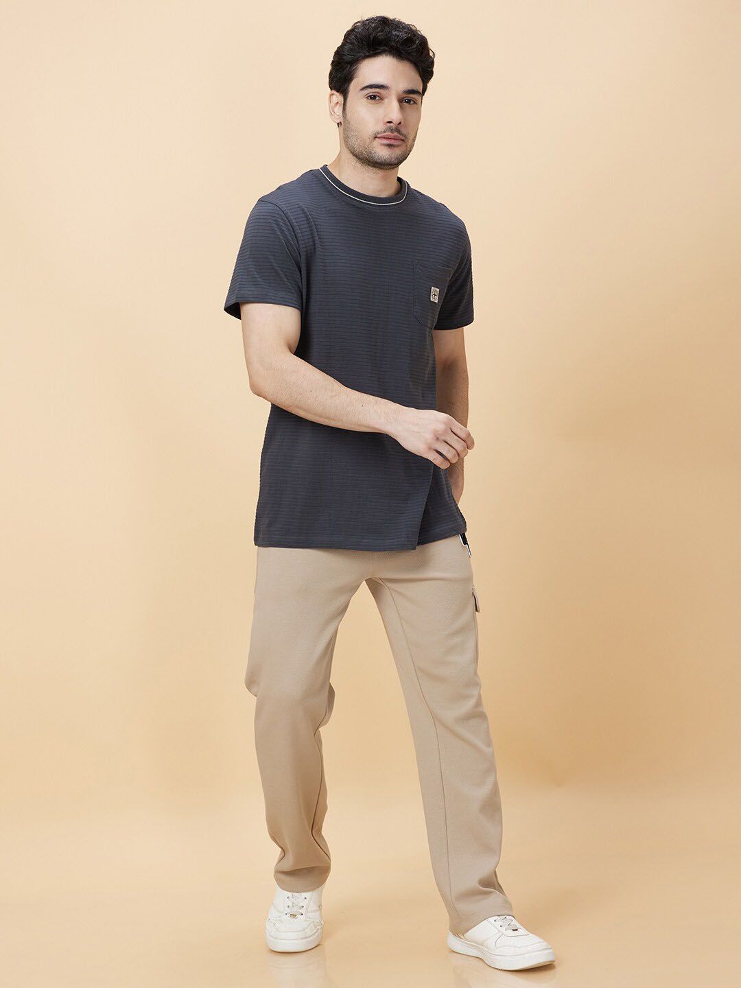 Being Human Striped Round Neck T-shirt