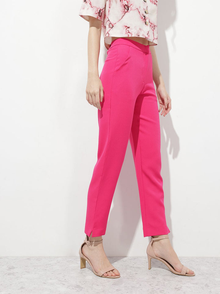 DressBerry Women Blushed Hue Essentials regular Fit Trousers