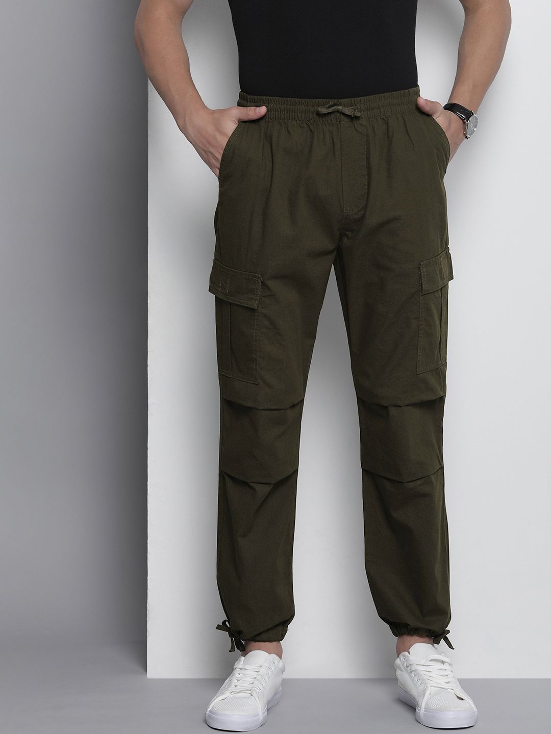 The Indian Garage Co Loose Fit Cargos Trousers