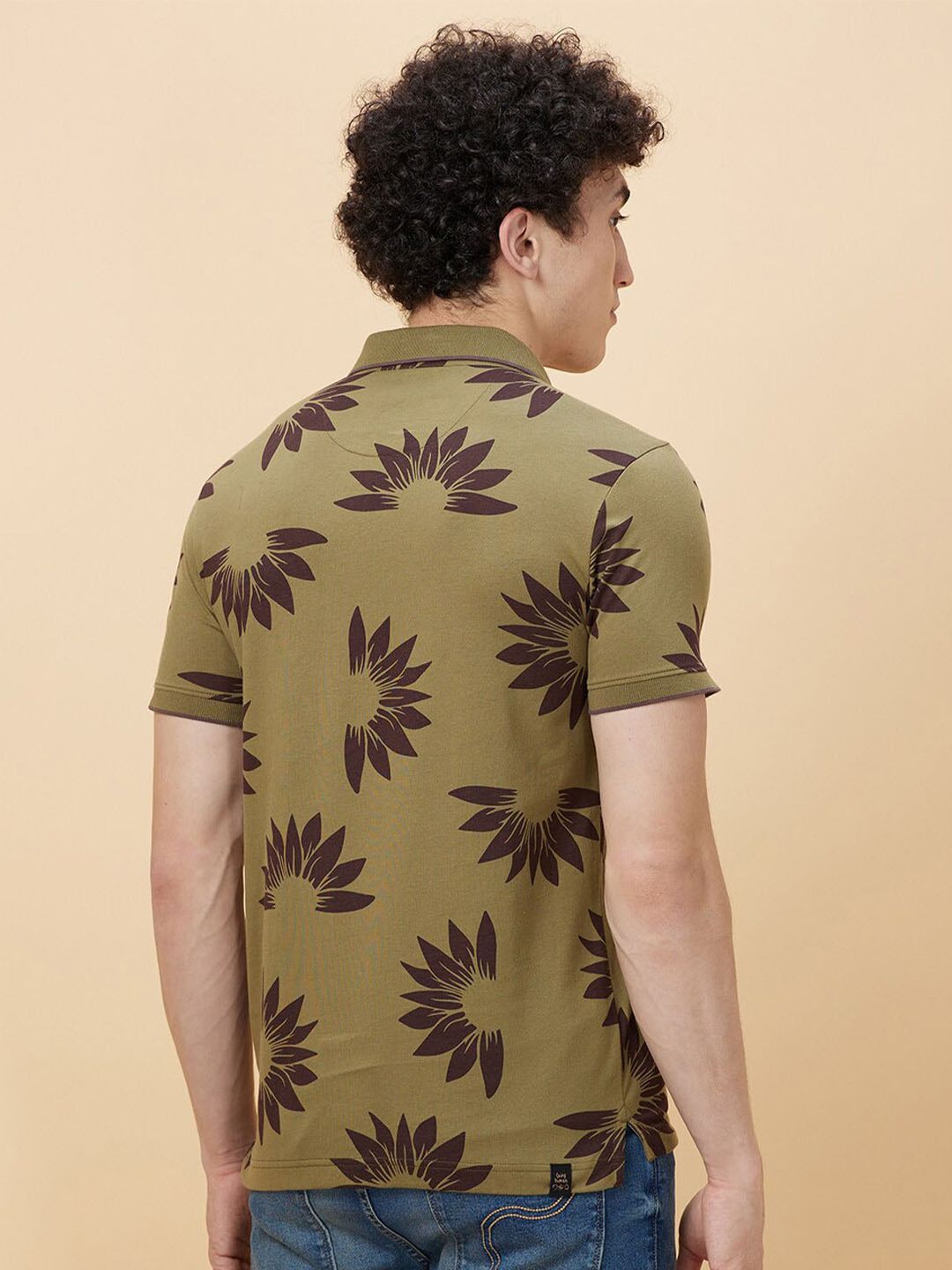 Being Human Floral Printed Polo Collar T-shirt