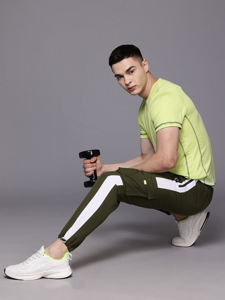HRX by Hrithik Roshan Men Side-Striped Training Track Pants
