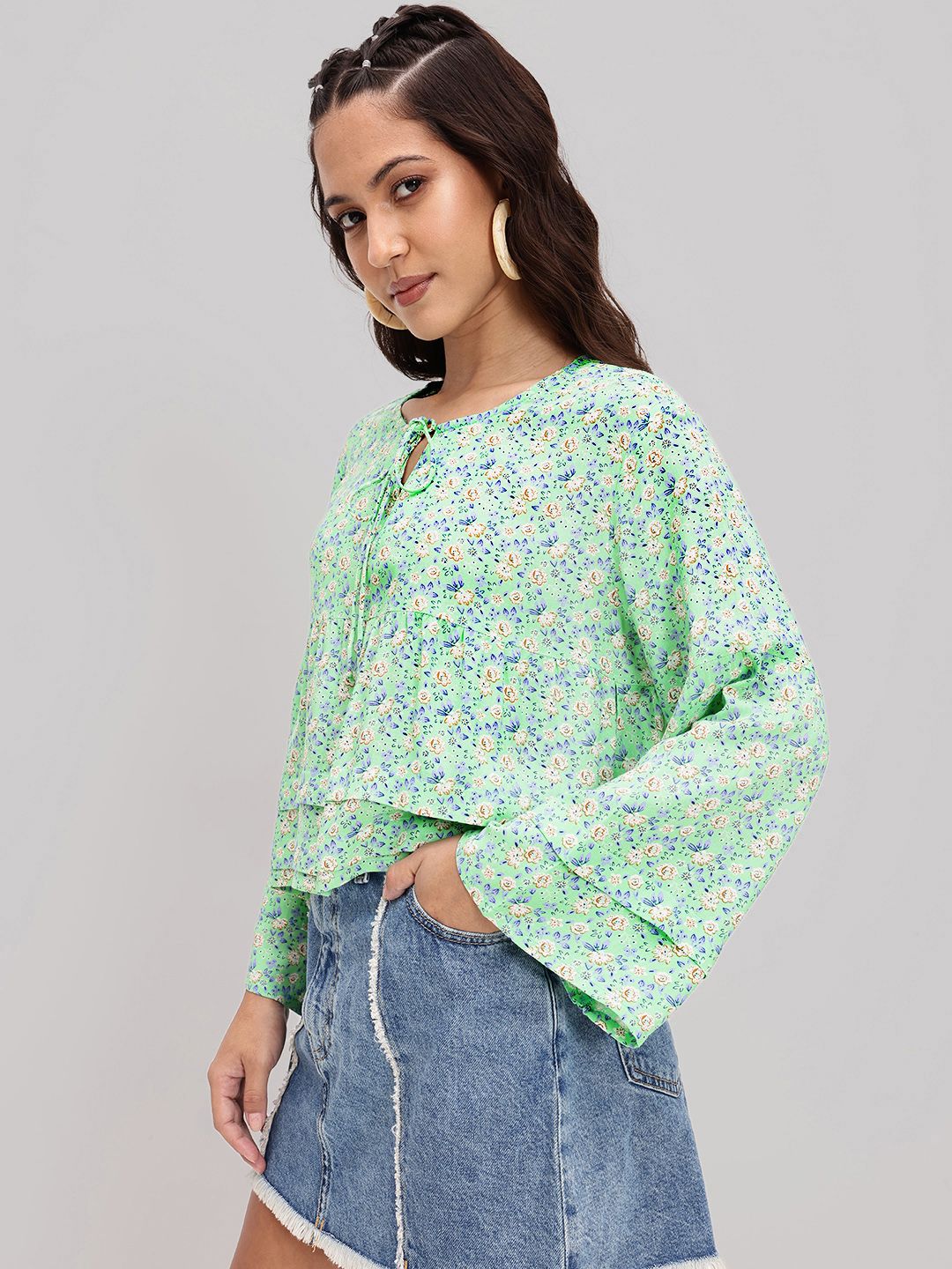 DressBerry Flutter Falls Tiered A-Line Top