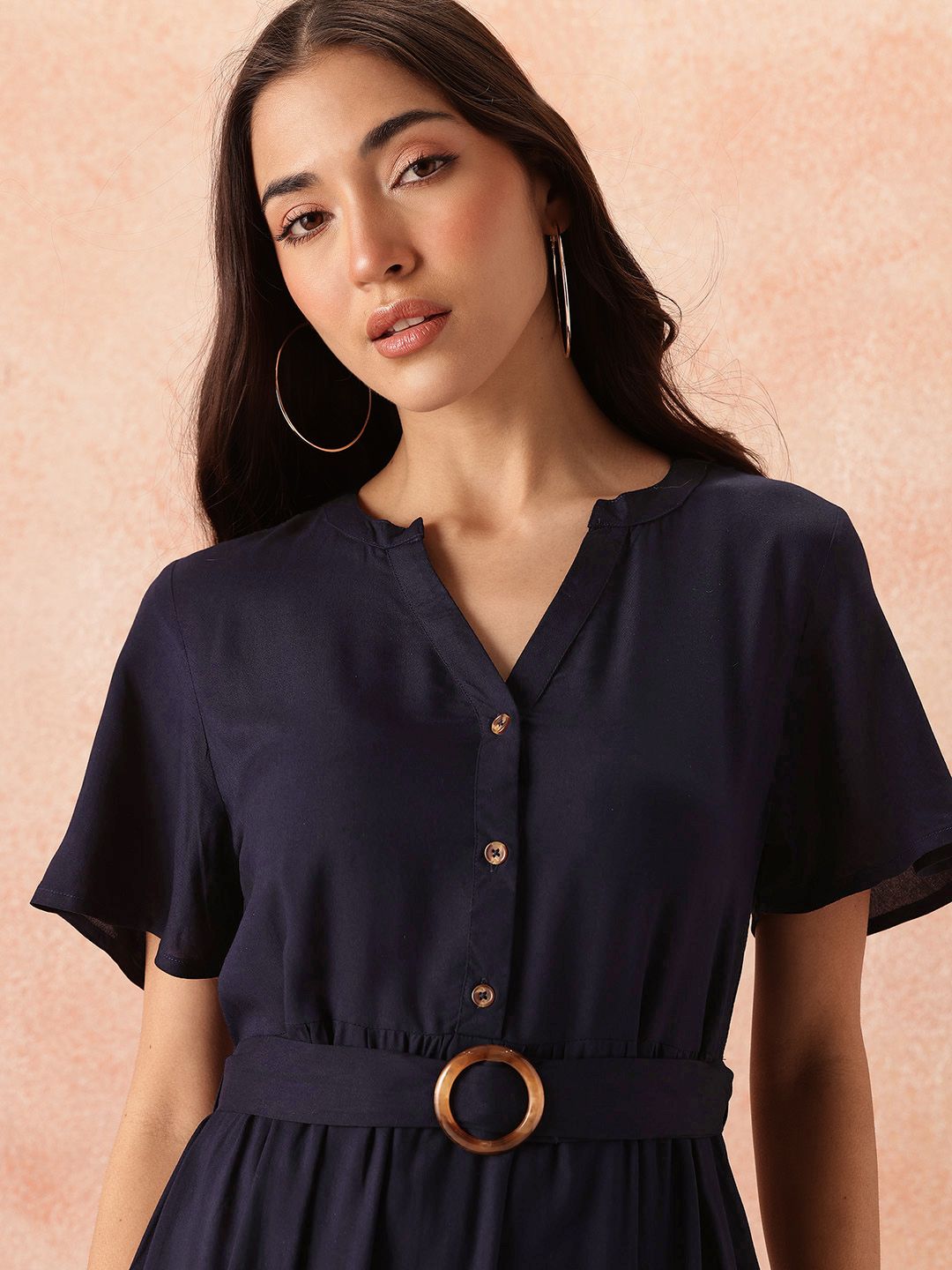 all about you A-Line Midi Dress with Belt