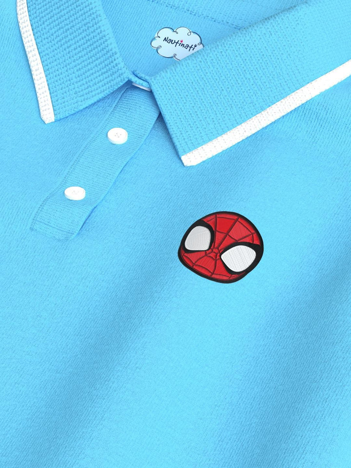 NautiNati Marvel Spiderman Baby Boys Blue Superhero Pure Cotton T Shirt