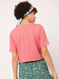 DressBerry Basic Bee Printed Ruched Drop-Sleeves Top