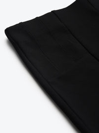 SASSAFRAS Women Black Solid High-Waist Treggings