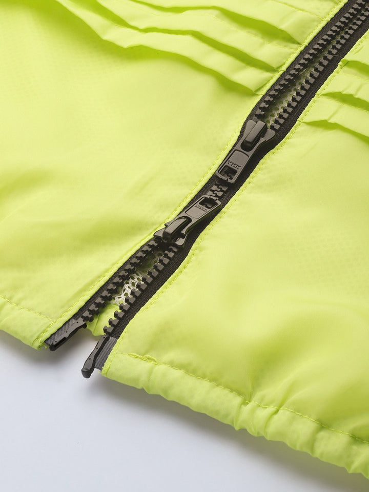 DressBerry Women Fluorescent Green Solid Lightweight Sporty Jacket