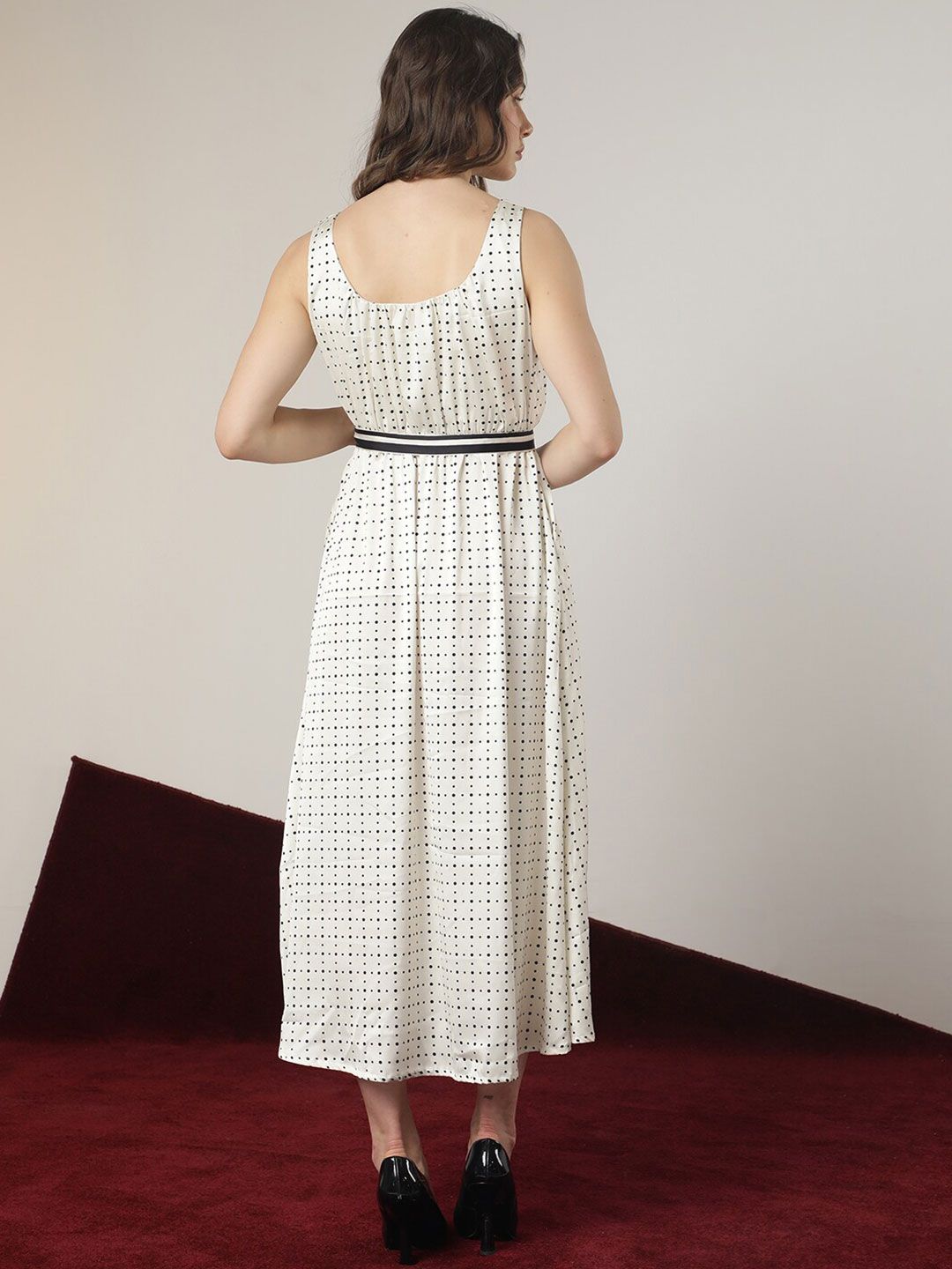 RAREISM Print A-Line Midi Dress