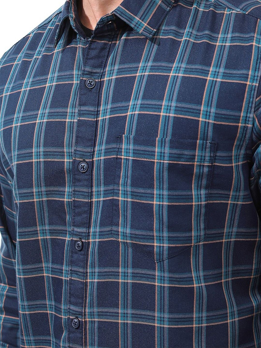 HIGHLANDER Slim Fit Checked Casual Shirt