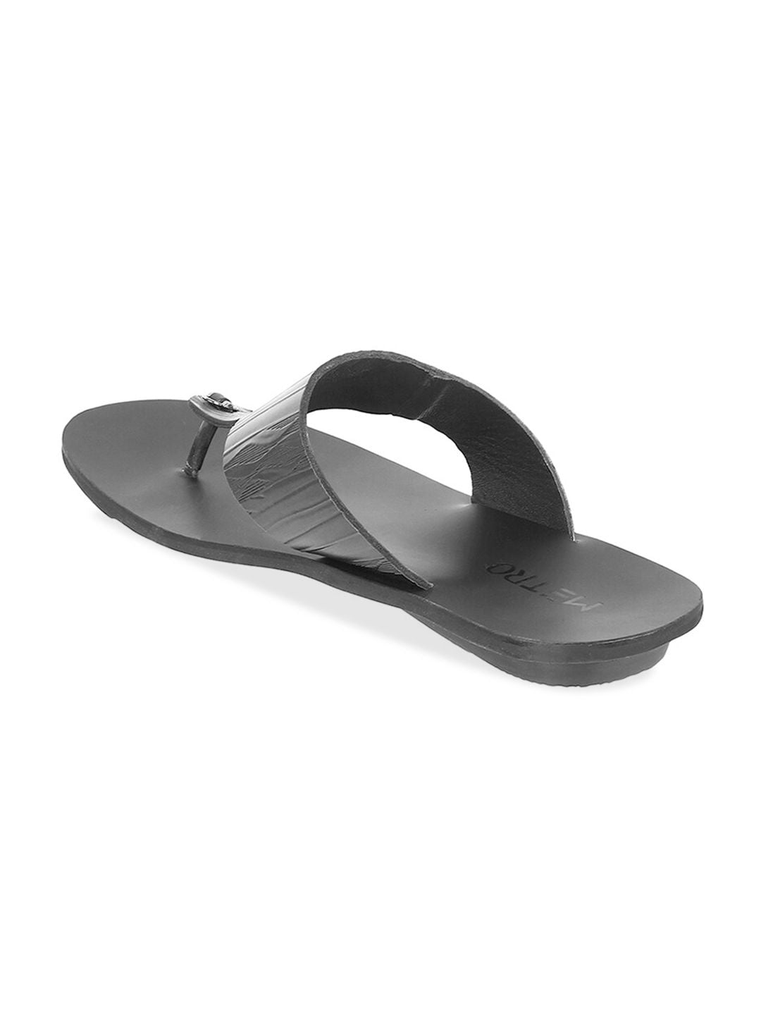 Metro Men Slip-On Leather Comfort Sandals