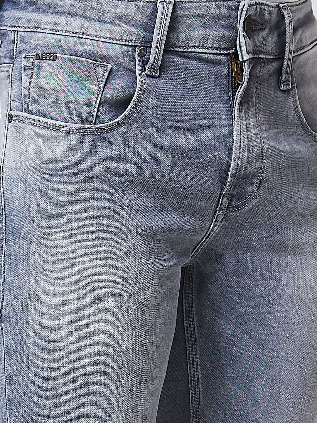SPYKAR Men Skinny Fit Low-Rise Heavy Fade Cotton Jeans