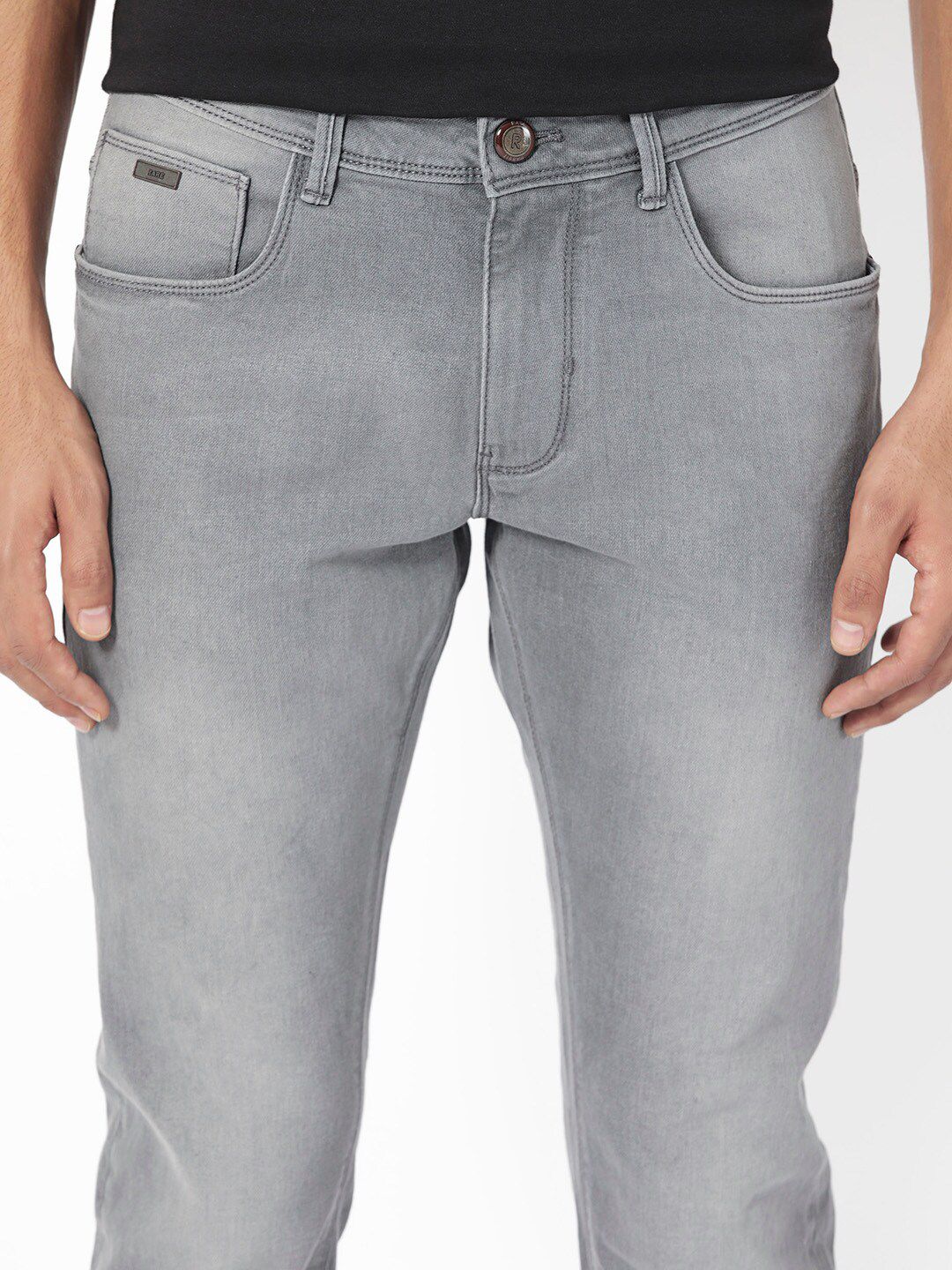RARE RABBIT Men Toulouse Slim Fit Mid-Rise Cotton Jeans