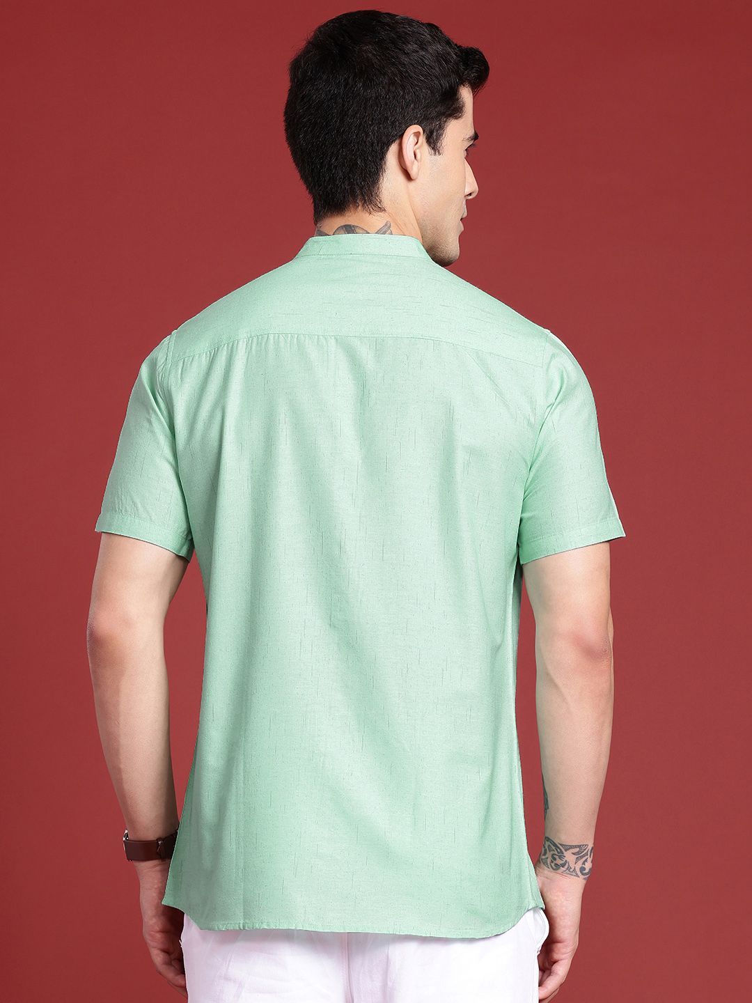 Anouk Self Design Textured Casual Shirt