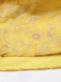 Global Desi Women Yellow Woven Printed Mid Rise Skirt