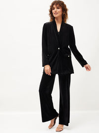 SASSAFRAS Women Black Mid-Rise Bootcut Trousers
