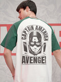 HIGHLANDER Marvel Men Captain America Round Neck Dropshoulder Oversized T-shirt