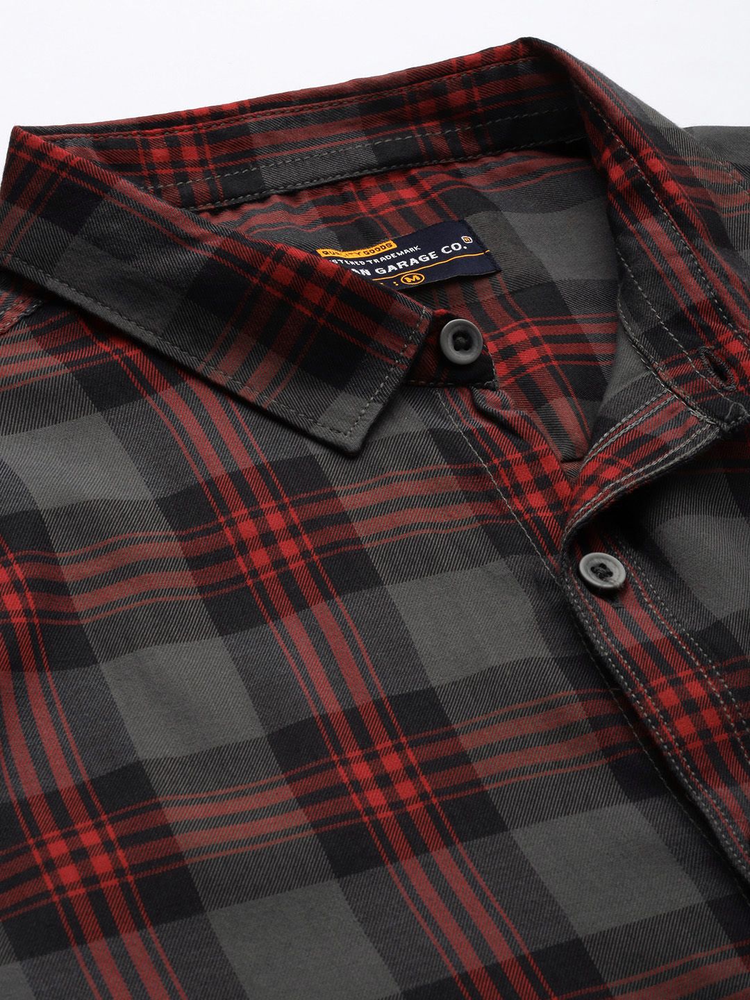 The Indian Garage Co Men Regular Fit Checked Casual Shirt