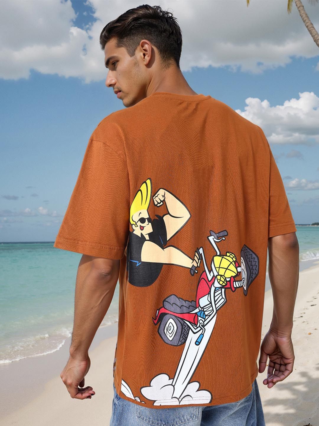 The Indian Garage Co Men Printed Applique Boxy T-shirt