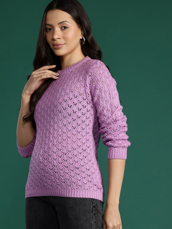 DressBerry Open-Knit Pullover