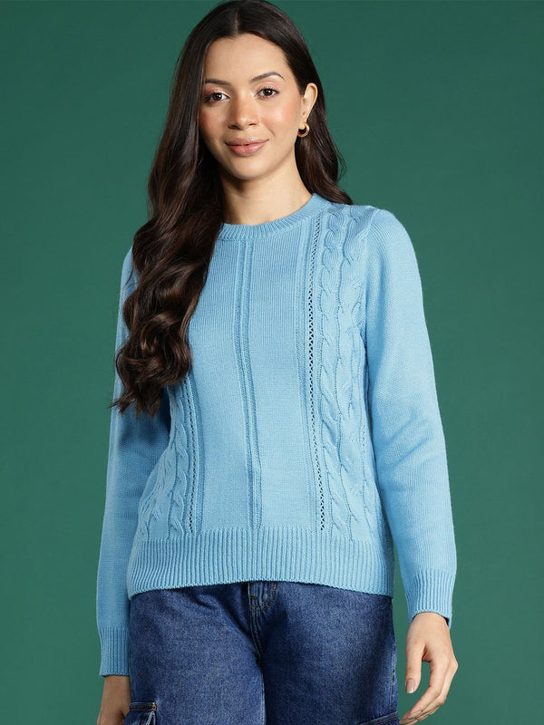 DressBerry Acrylic Cable Knit Pullover
