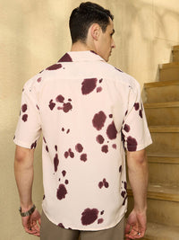 DENNISON Men Abstract Printed Drop Shoulder Oversized Shirt