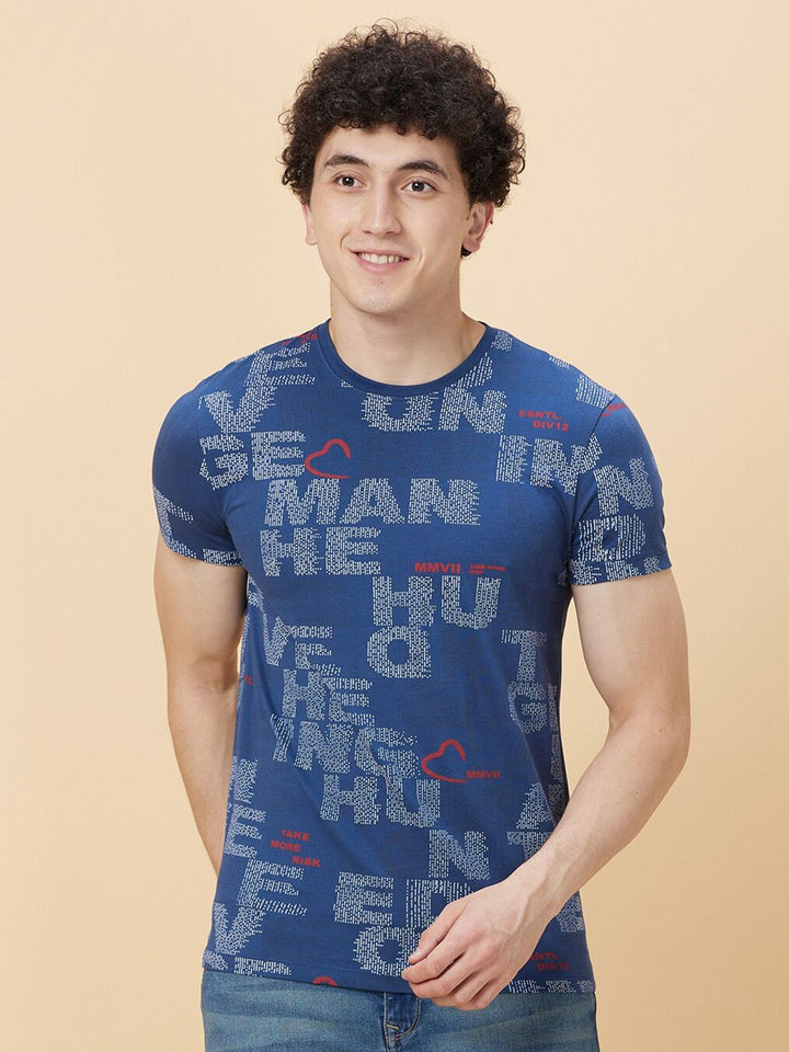 Being Human Typography Printed Round Neck Short Sleeves T-shirt