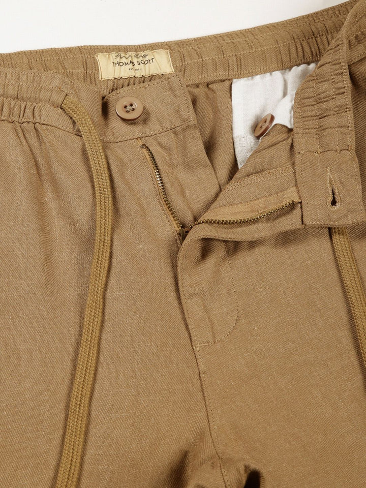 Thomas Scott Men Classic Cotton Linen Casual Trouser