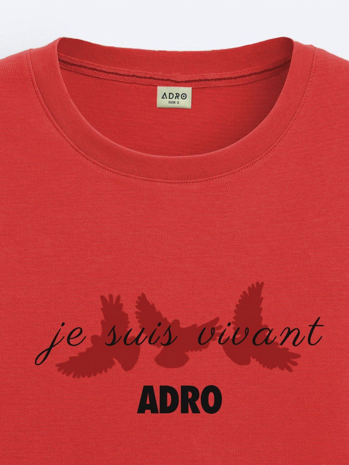 ADRO Men Typography Printed T-shirt