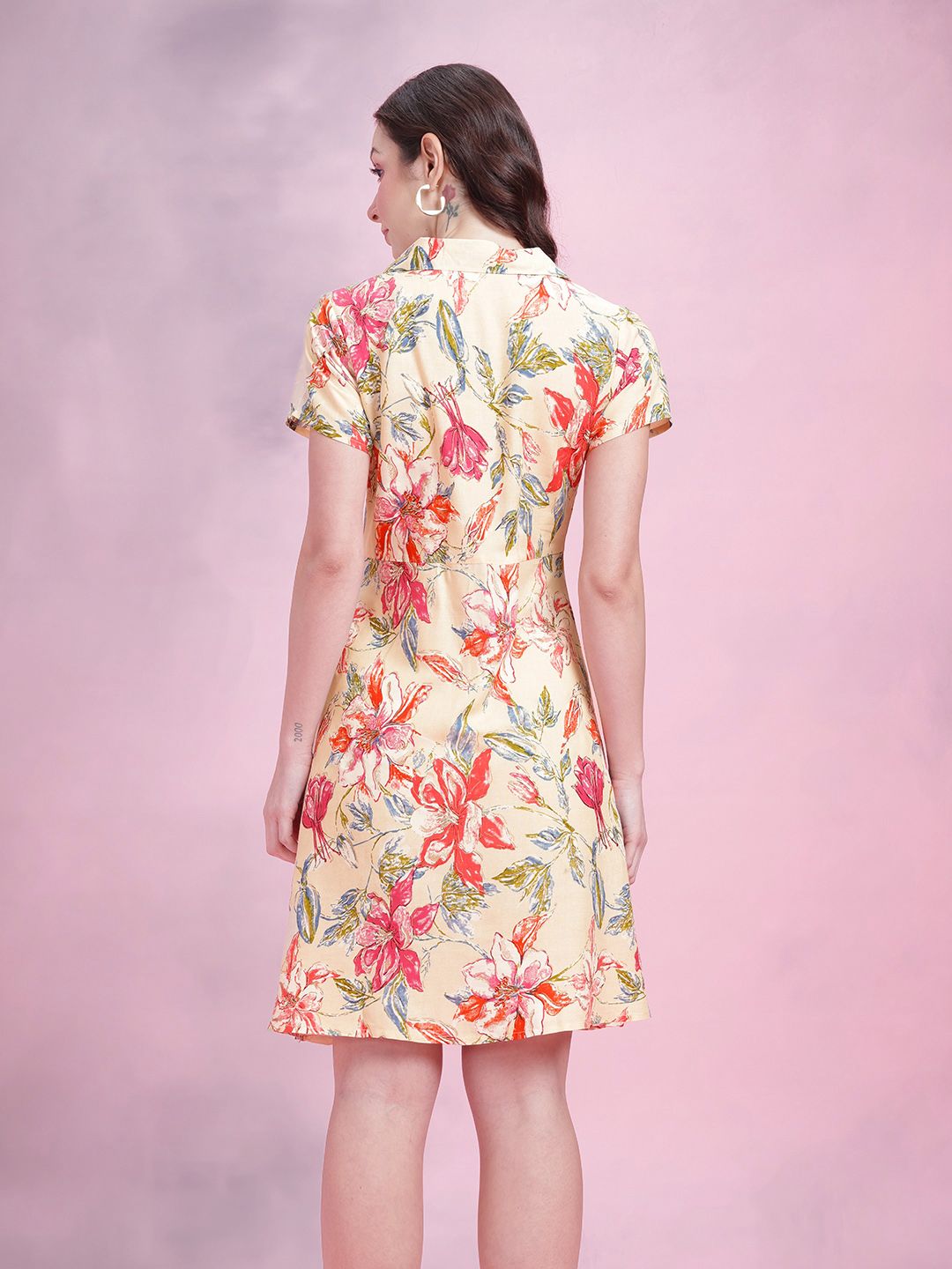 DressBerry Floral Print A-Line Dress
