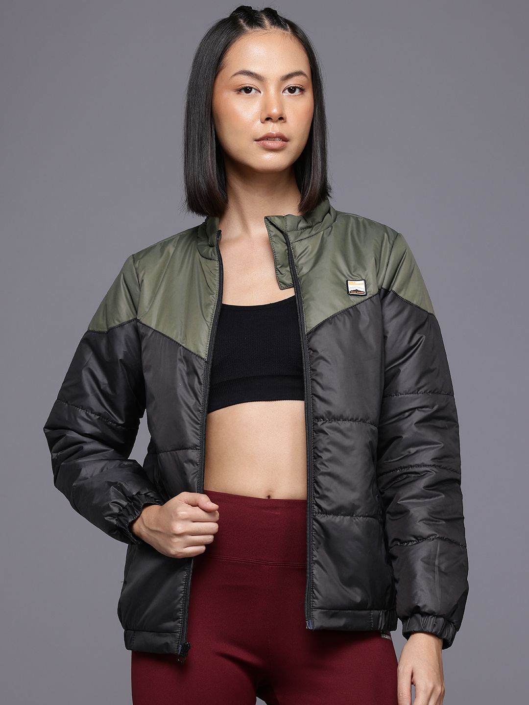HRX by Hrithik Roshan Women Colourblocked Outdoor Padded Jacket
