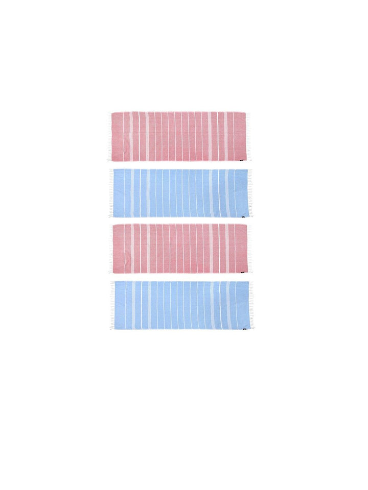 KLOTTHE Unisex Set Of 4 Striped 233 GSM Bath Towels