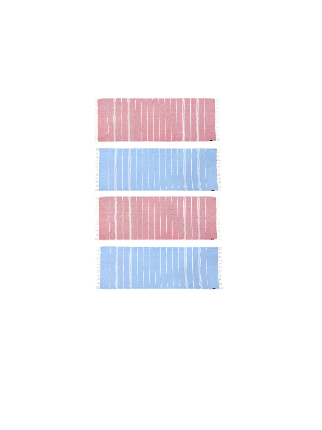 KLOTTHE Unisex Set Of 4 Striped 233 GSM Bath Towels