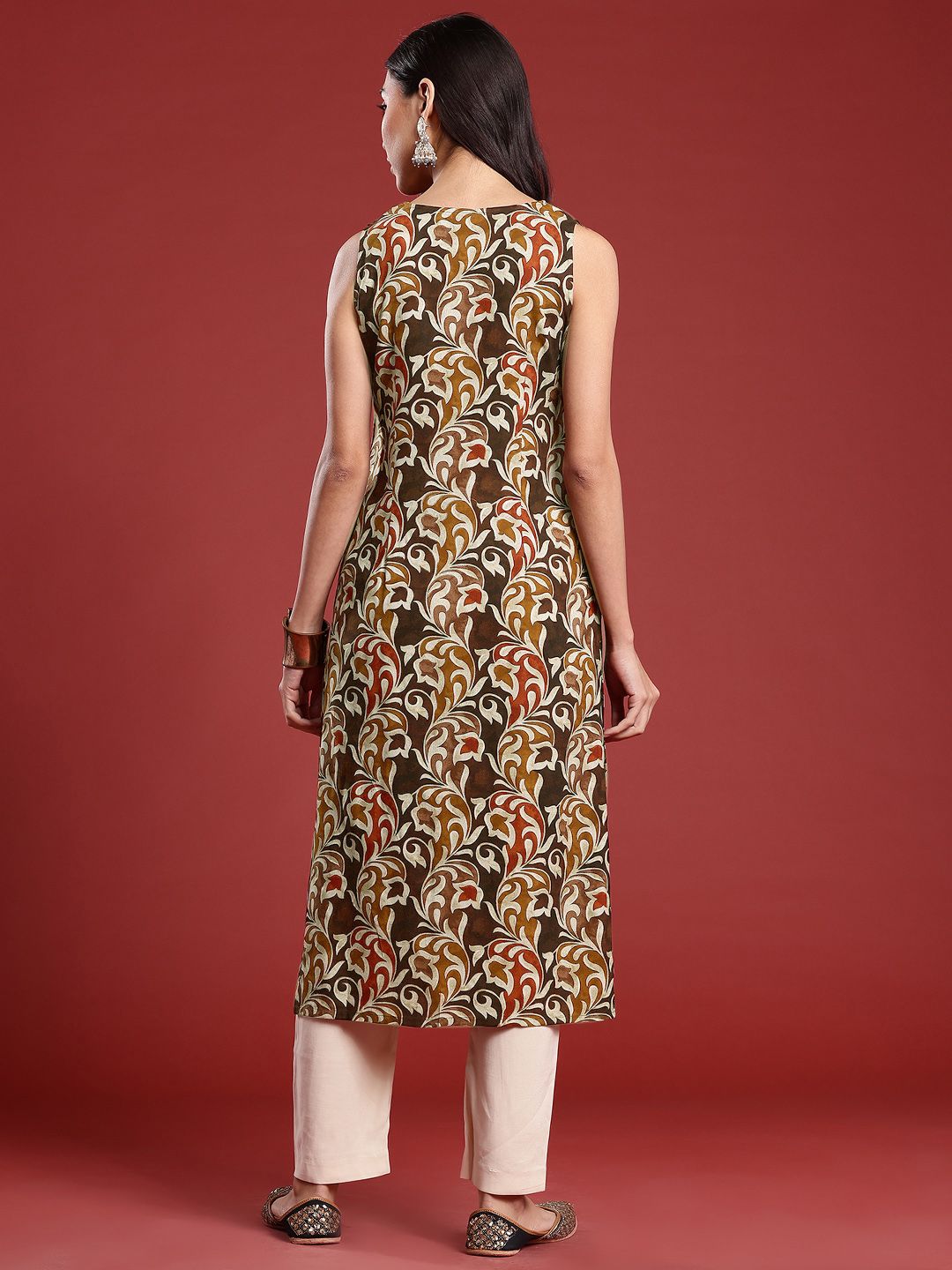 Anouk Ethnic Motifs Printed Straight Kurta