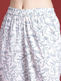 Anouk Women Floral Printed Regular Pure Cotton Kurta with Trousers & With Dupatta