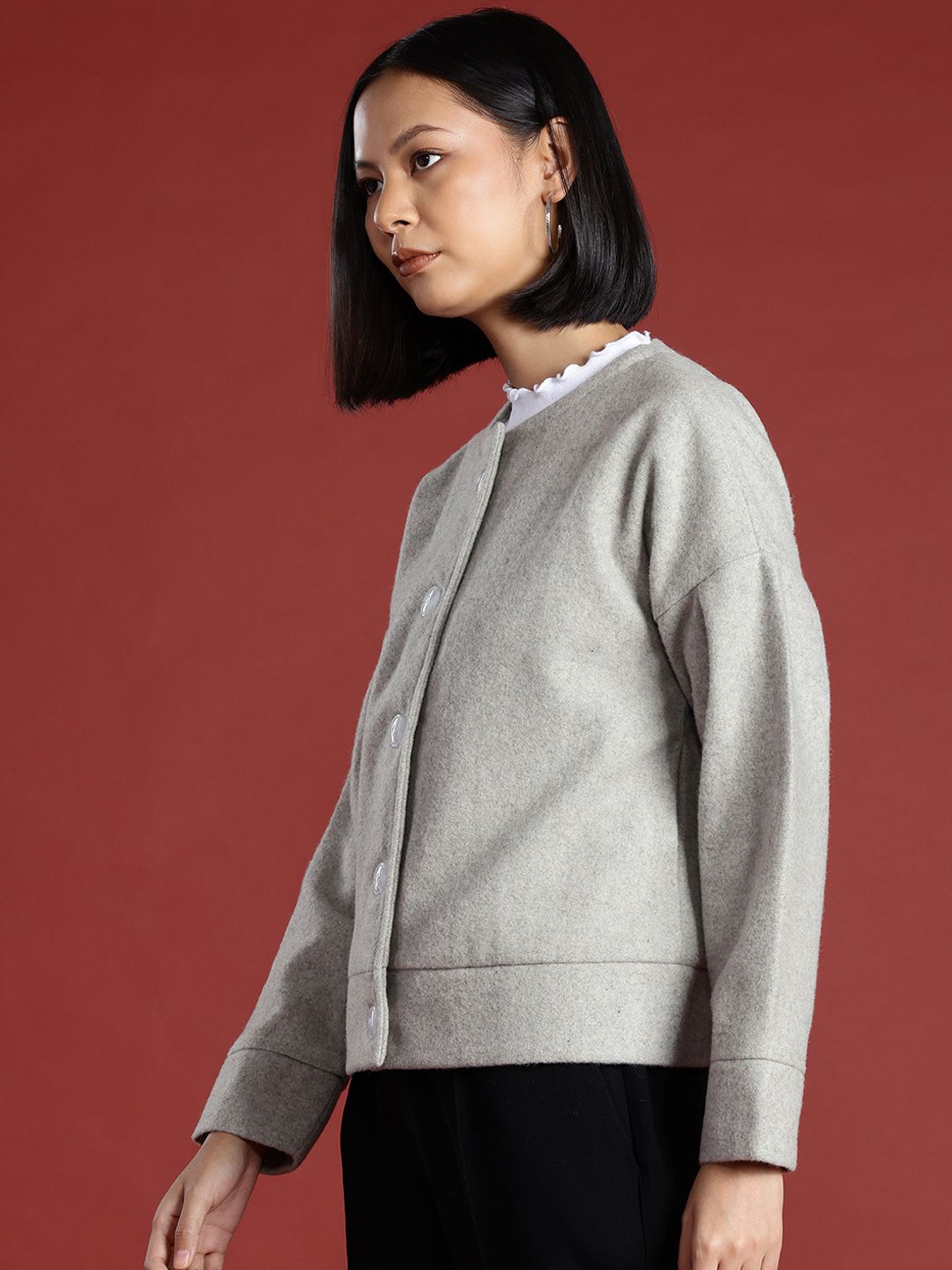 all about you Drop-Shoulder Sleeve Tailored Jacket