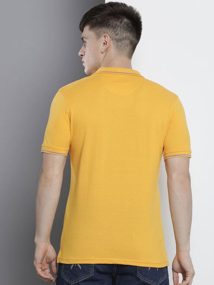 The Indian Garage Co Men Solid Polo Collar T-shirt
