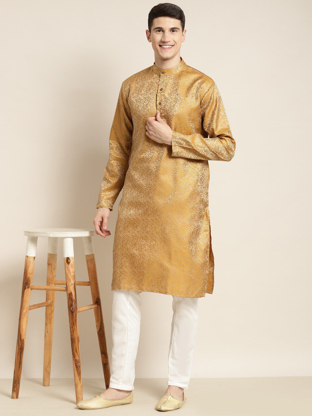 SOJANYA Motif Etnik Tenunan Rekaan Kurta Biasa Dengan Piyama