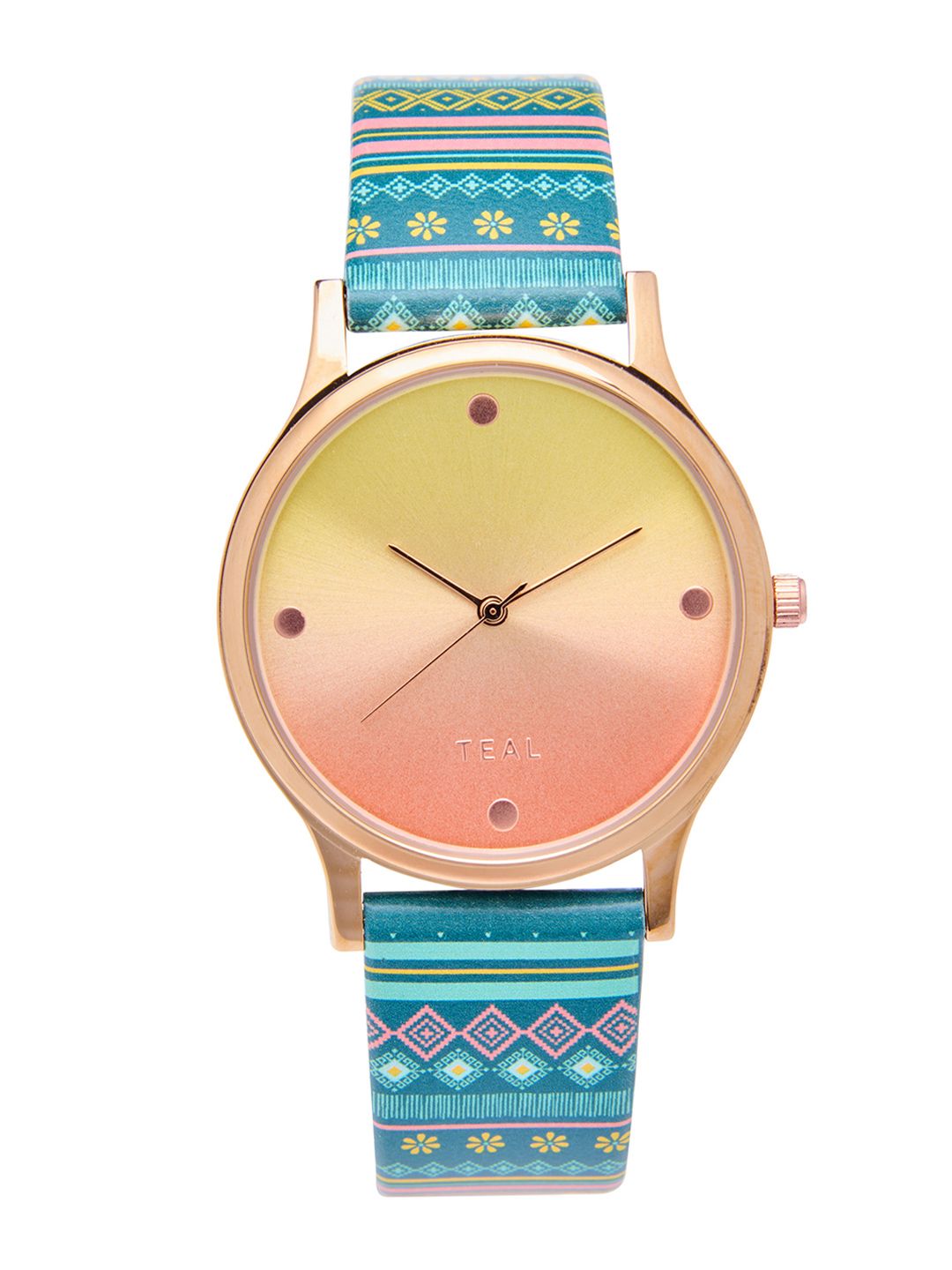 TEAL BY CHUMBAK Jam Tangan Analog Rose Gold Wanita 8907605068942