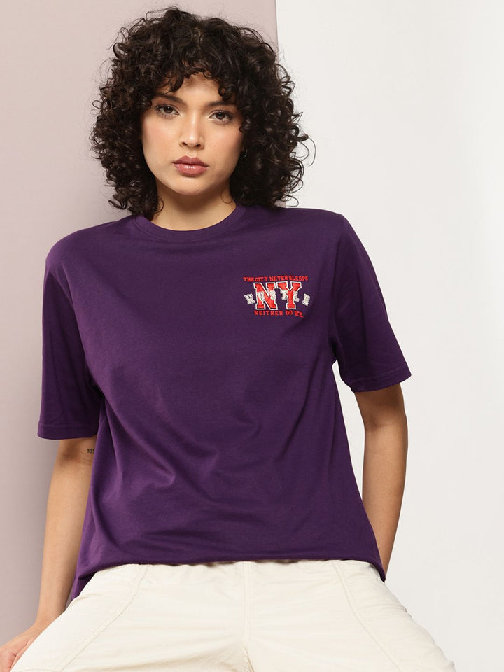 DILLINGER Pure Cotton Oversized T-shirt With Embroidered Detail