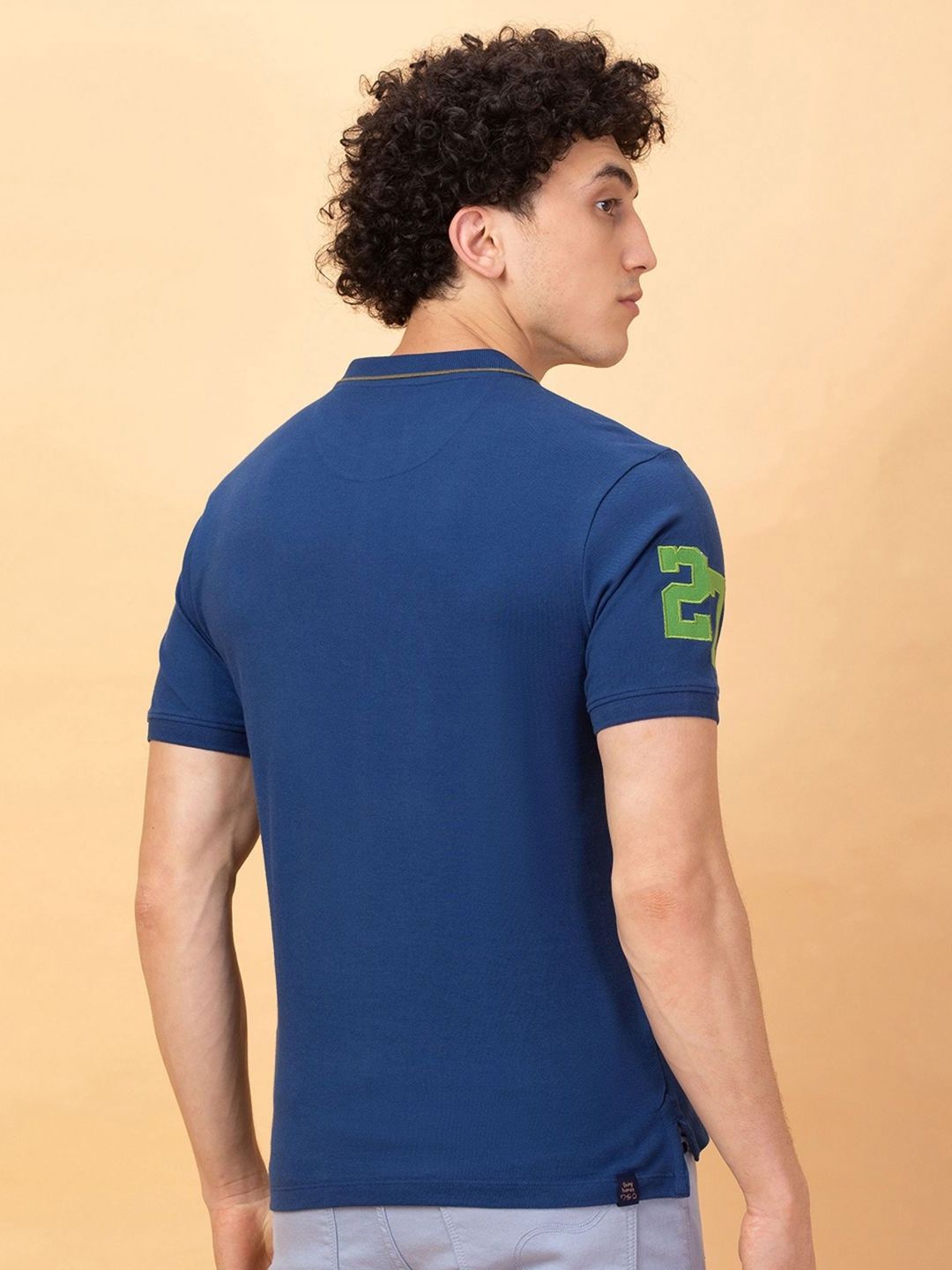 Being Human Men Printed Polo Collar Applique T-shirt