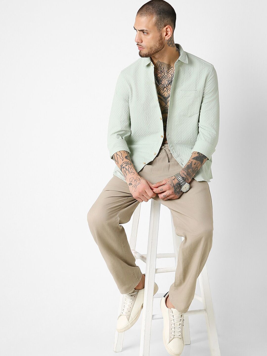 VASTRADO Men Classic Slim Fit Casual Shirt