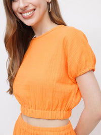 DressBerry Cozy Chic Blouson Crop Top