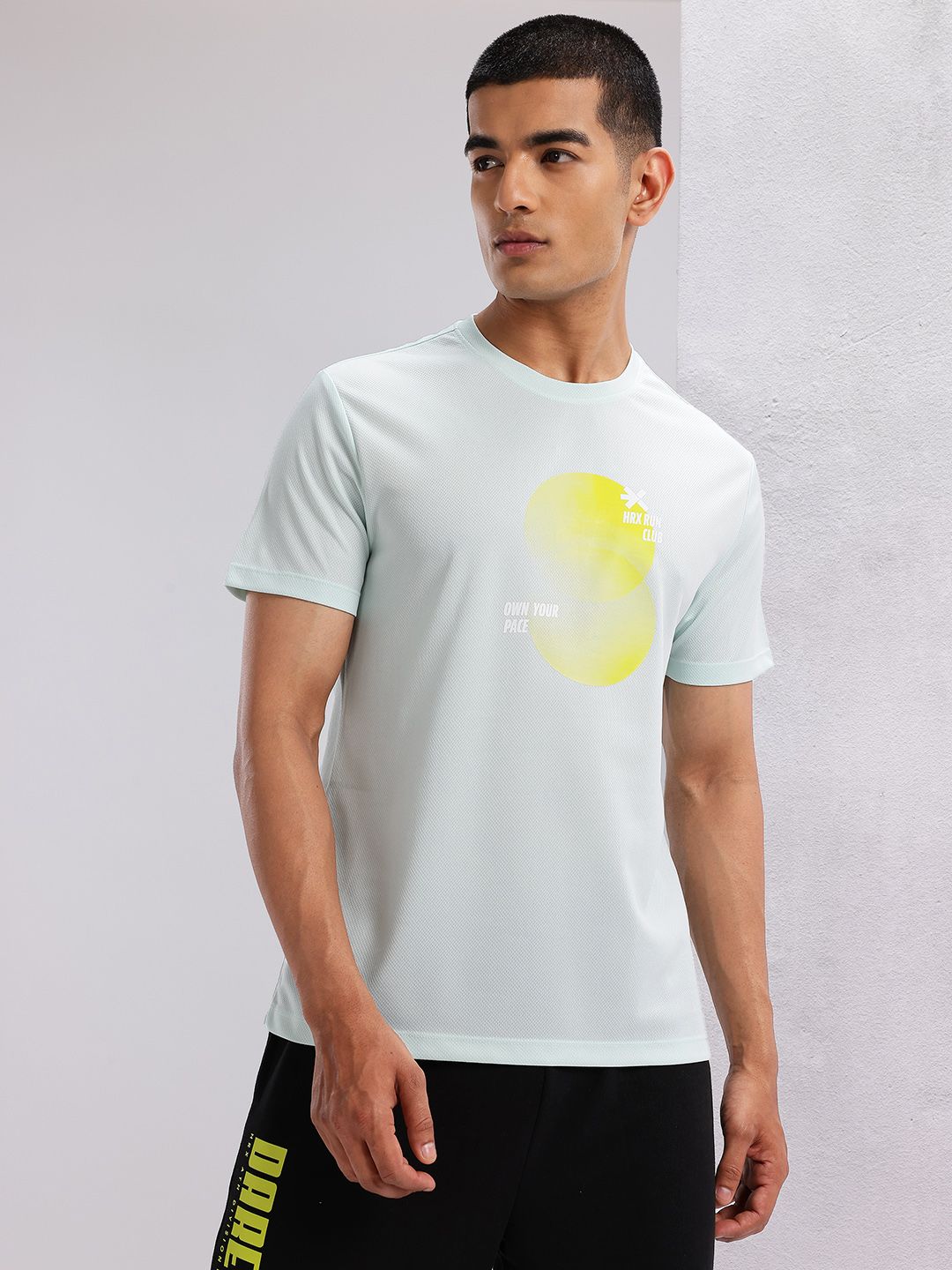 HRX by Hrithik Roshan Graphic Printed Perforated Rapid-Dry Running T-shirt